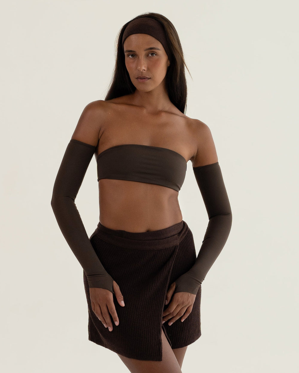Cacao Mini Wrap Skirt