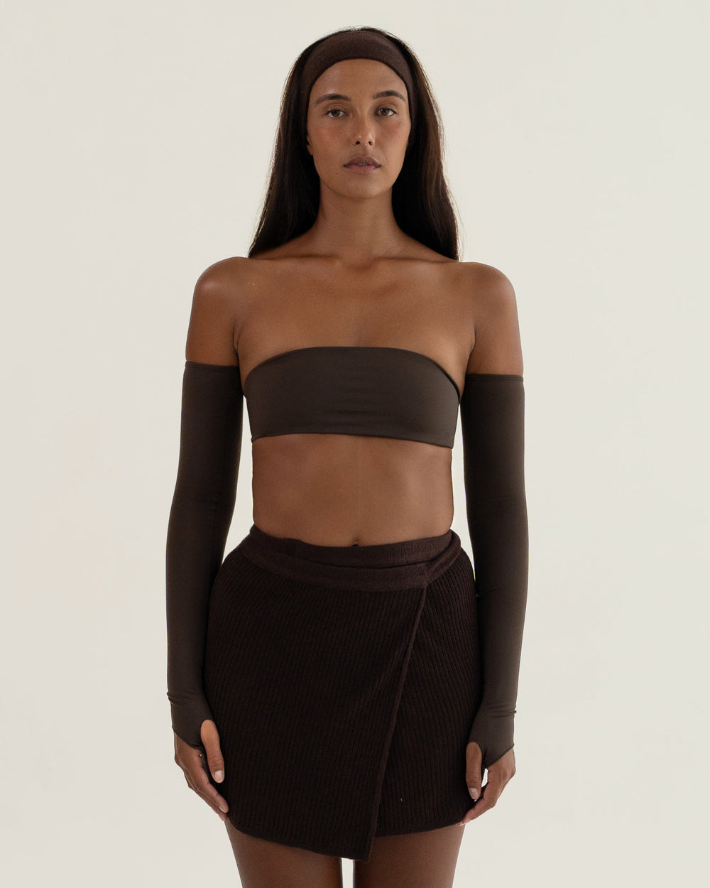 Cacao Mini Wrap Skirt