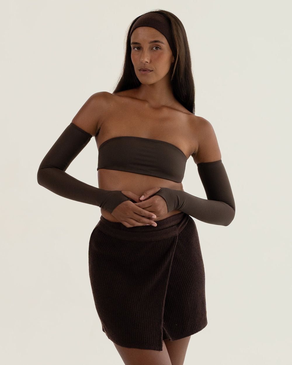 Cacao Mini Wrap Skirt