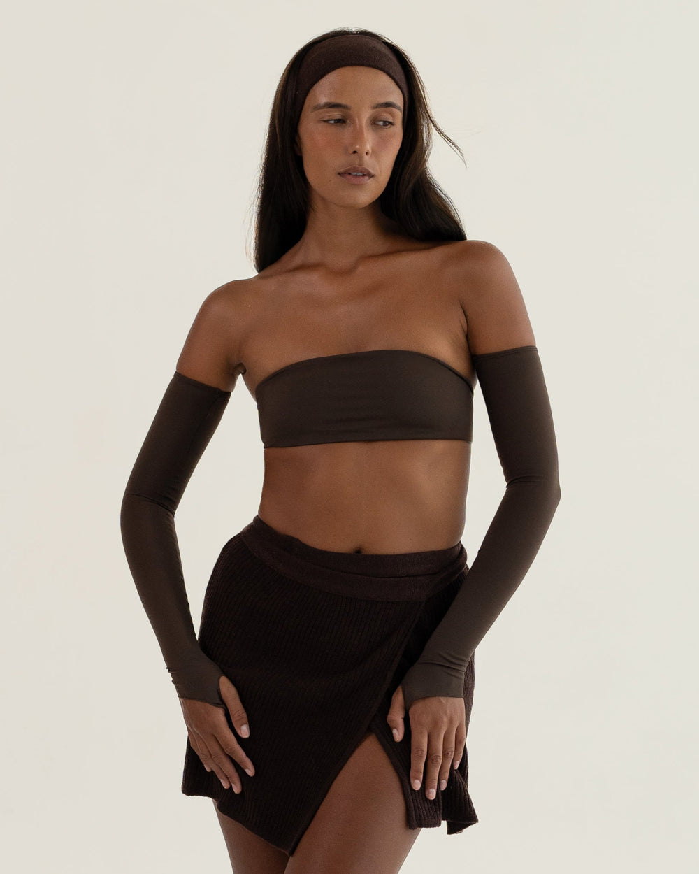 Cacao Mini Wrap Skirt