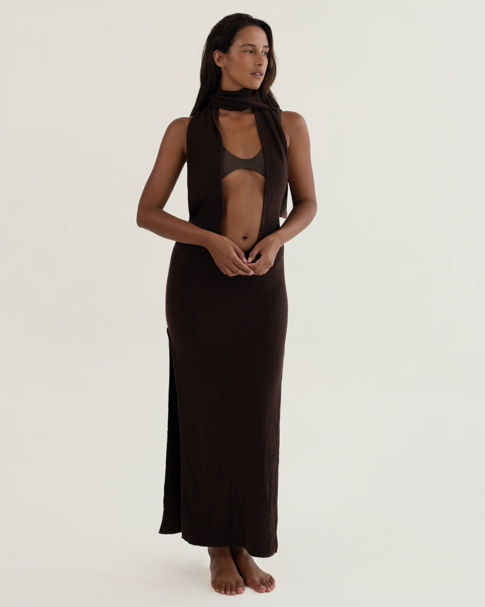 Cacao Scarf Dress