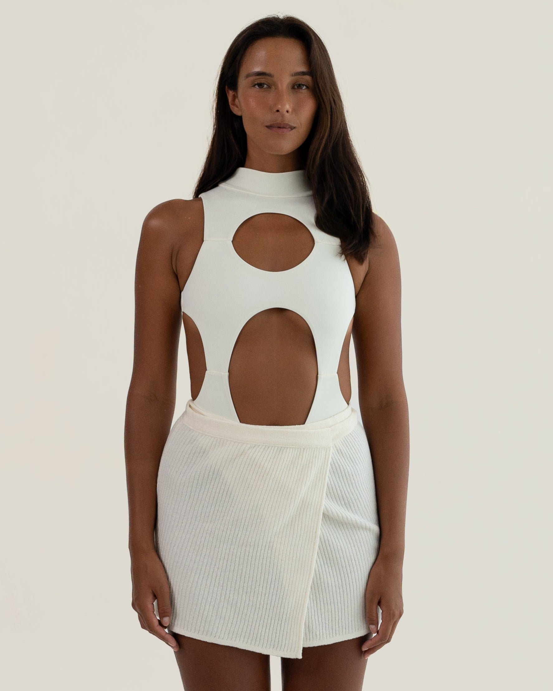 Ivory Cut Out Suit