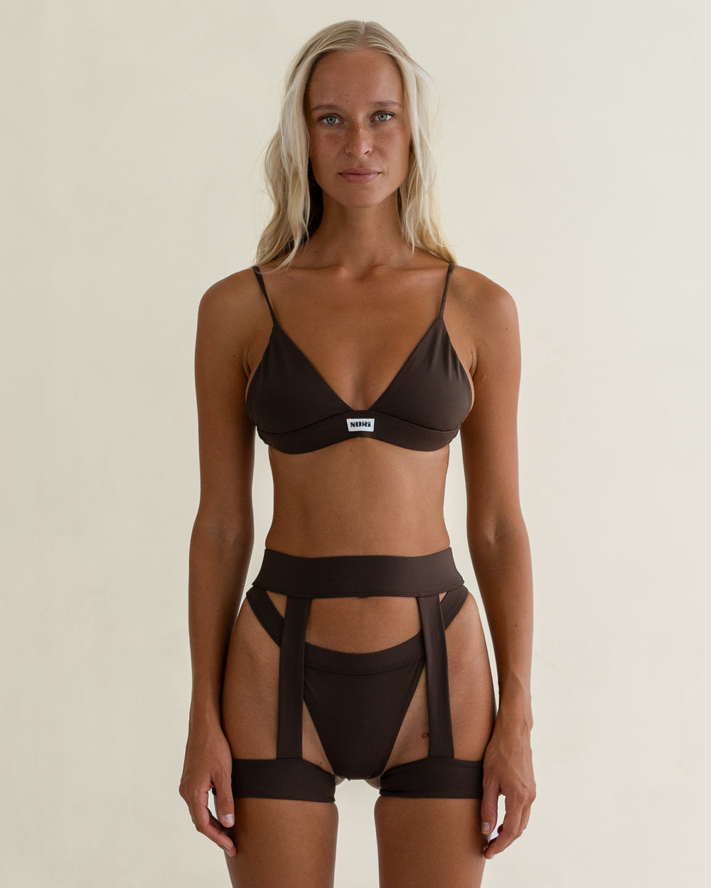 Cacao Thigh Garter Bikini