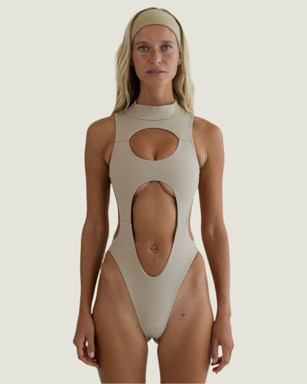 Nude Cut Out Suit
