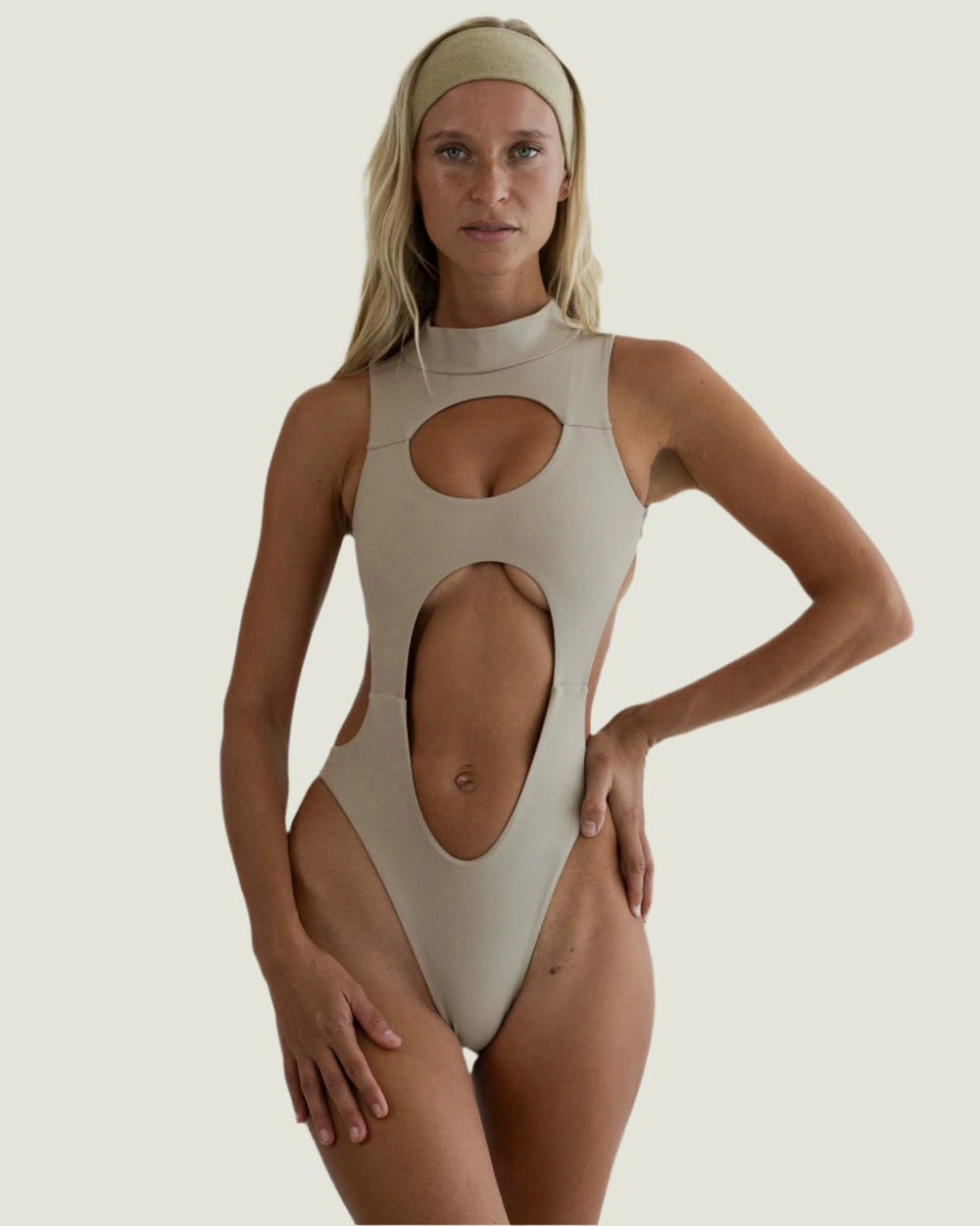 Nude Cut Out Suit